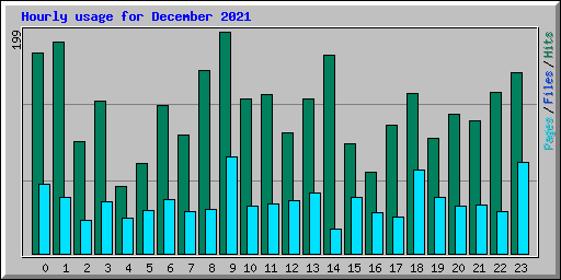 Hourly usage for December 2021